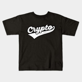 Crypto Vintage Swoosh Athletic Retro Kids T-Shirt